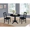 International Concepts Round 36 in Round Top Pedestal Table, with 2 Madrid Chairs, Black, 36 in W, 36 in L, 28.9 in H K46-36RT-27B-C2-2 - alternate 2